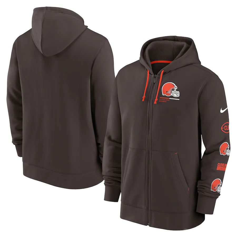 Men Cleveland Browns nike brown surrey full zip hoodie->los angeles chargers->NFL Jersey